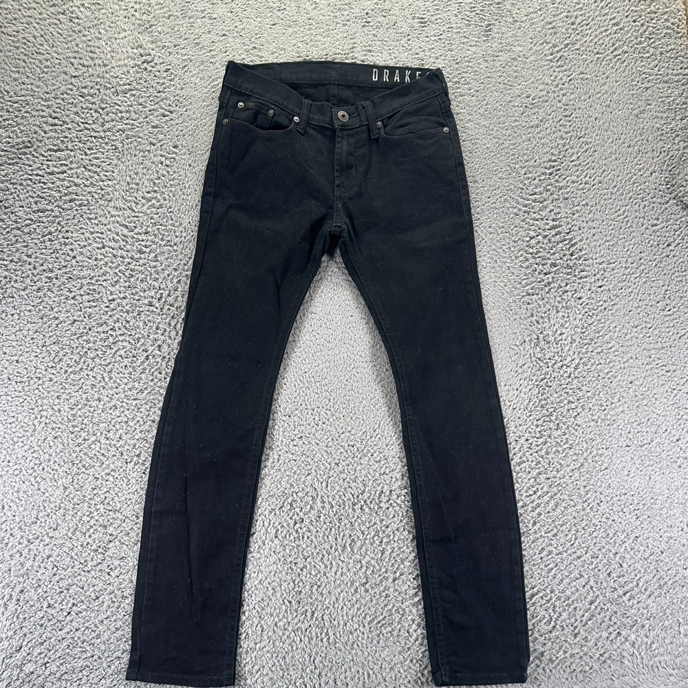 Bullhead Drakes Jeans Mens 30x29 Black Cotton Denim Skinny Leg Workwear Stretch